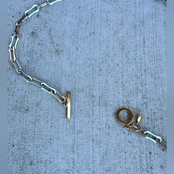 Silver and Gold “Gothica” Toggle Clasp Necklace - Picture 4 of 8